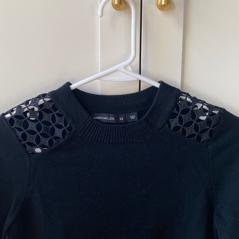 Karen Millen Embroidered Shoulder Sweater